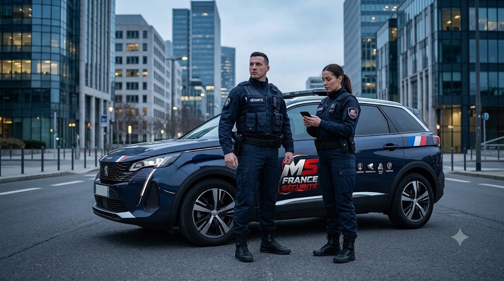Agent de Sécurité en Tenue et véhicule